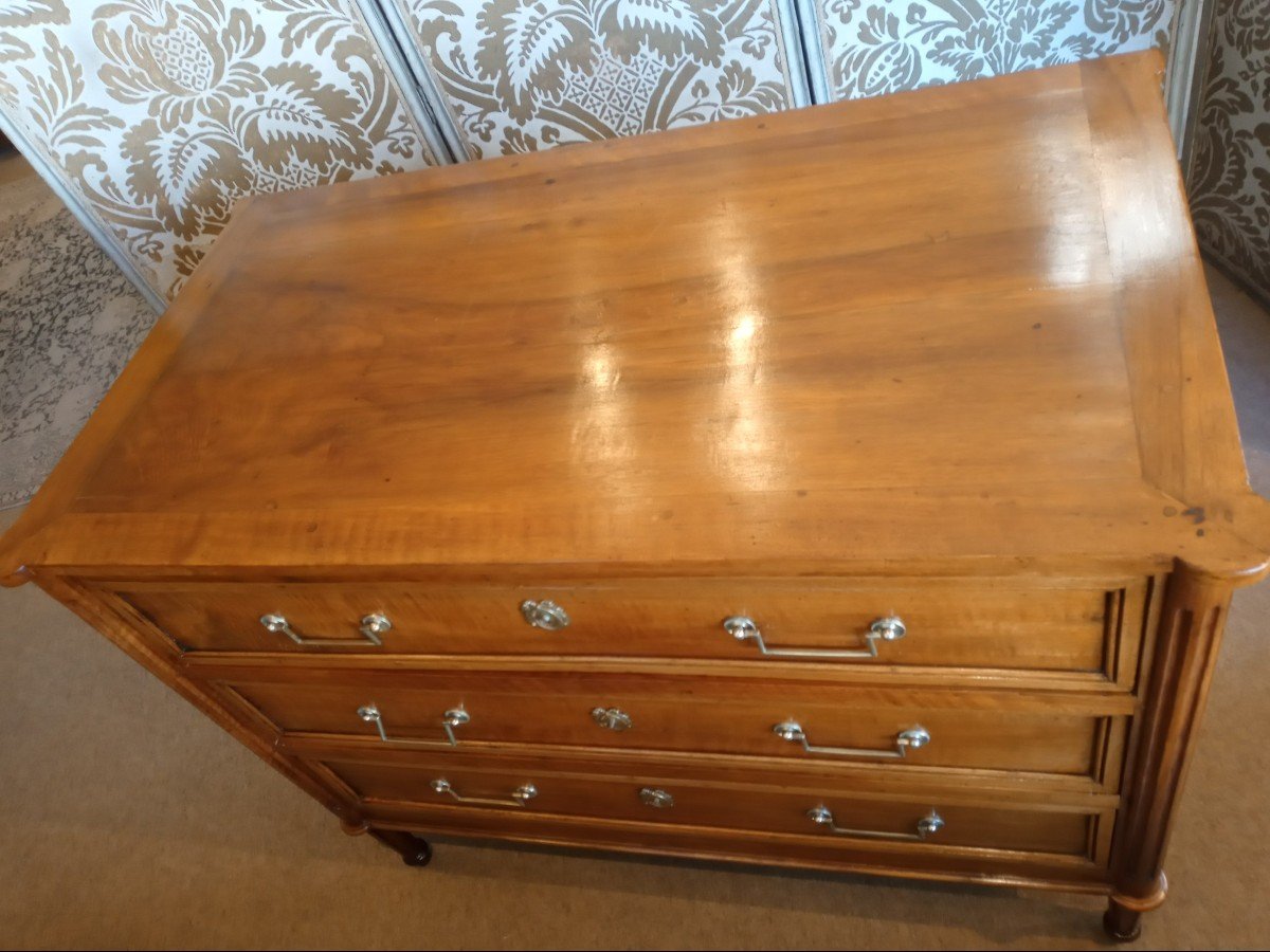 Louis XVI Chest Of Drawers In Walnut-photo-1