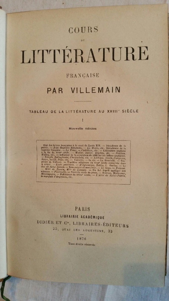 Set Of Books By Villemain 1870-photo-2