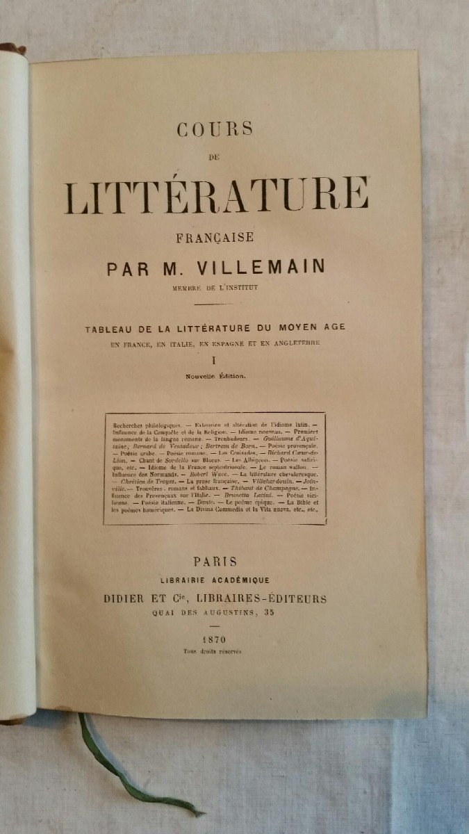 Set Of Books By Villemain 1870-photo-3