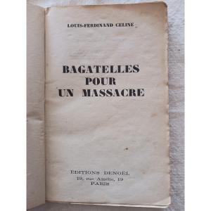 Louis -ferdinand Céline Bagatelles Pour Un Massacre 1941 80 Euros