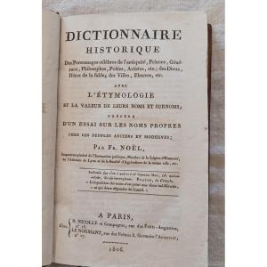 Dictionnaire Historique  / 1806  / 60 Euros