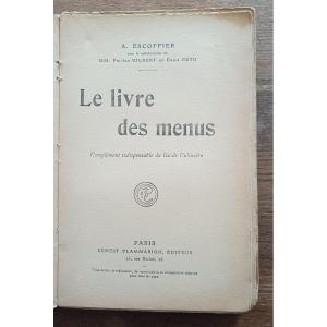 The Book Of Menus By Escoffier