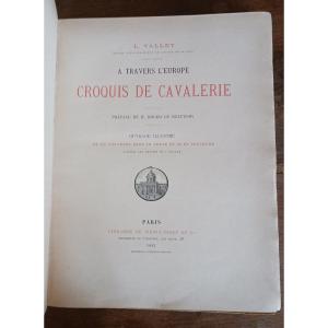 Croquis De Cavalerie Par Vallet      /  1893