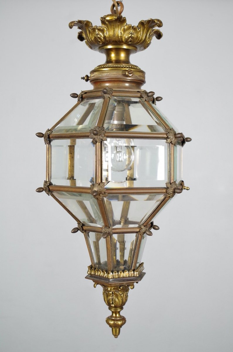 Regency Style Lantern In Bronze-photo-2