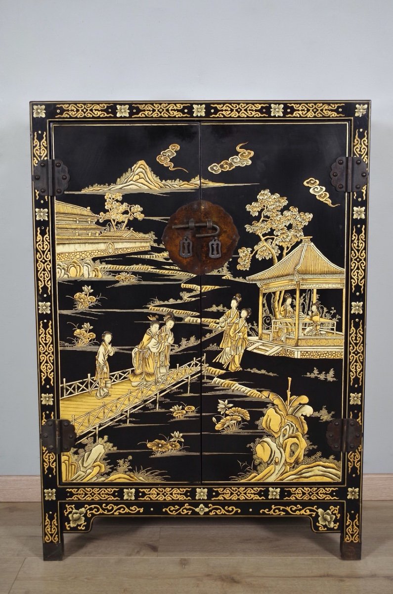 Cabinet en laque de Chine-photo-2