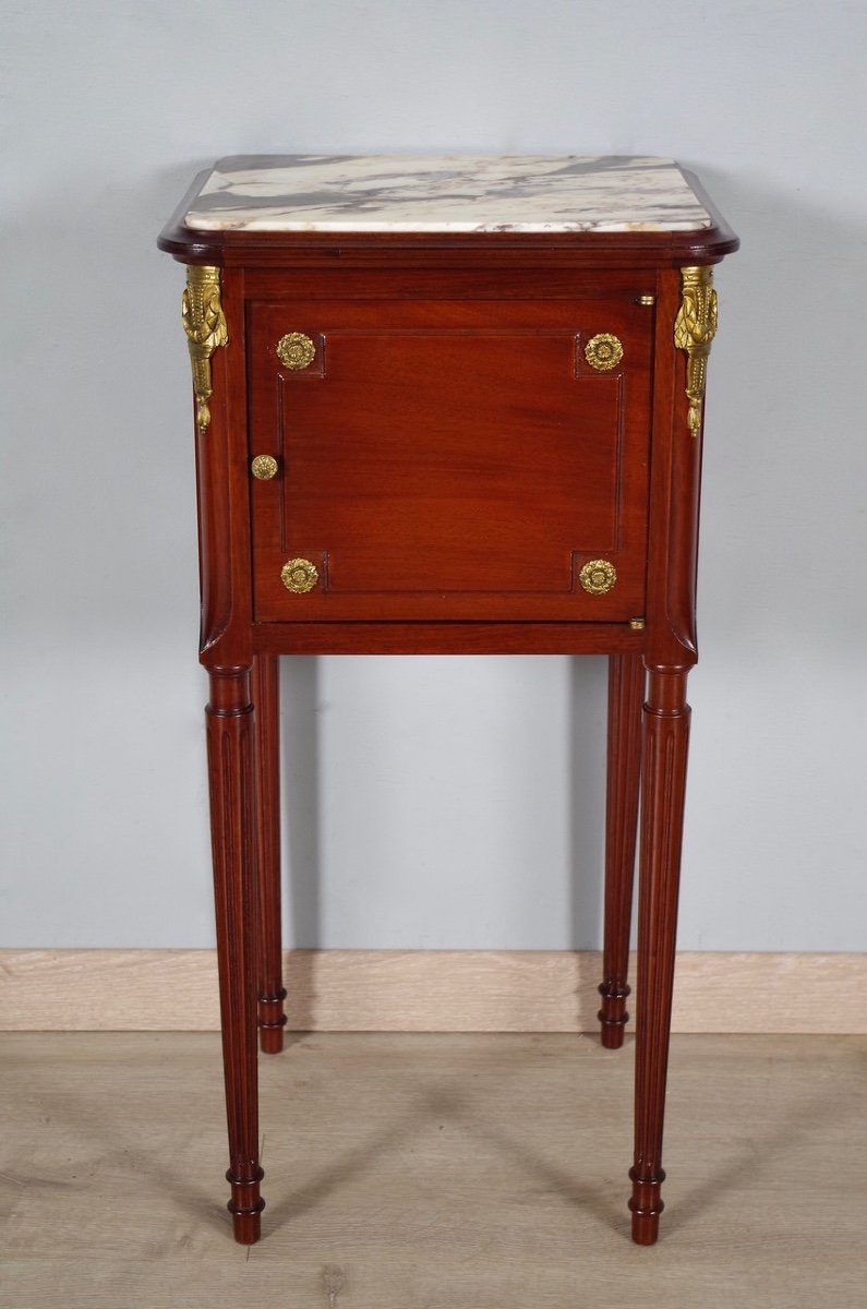 Pair Of Louis XVI Style Bedside Tables-photo-2