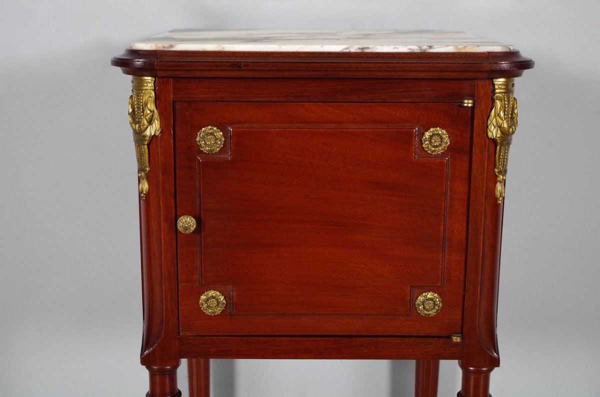 Pair Of Louis XVI Style Bedside Tables-photo-4