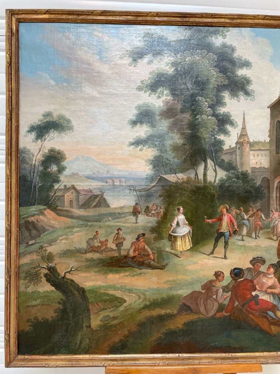 18th Century French School: Village Festival Scene-photo-2