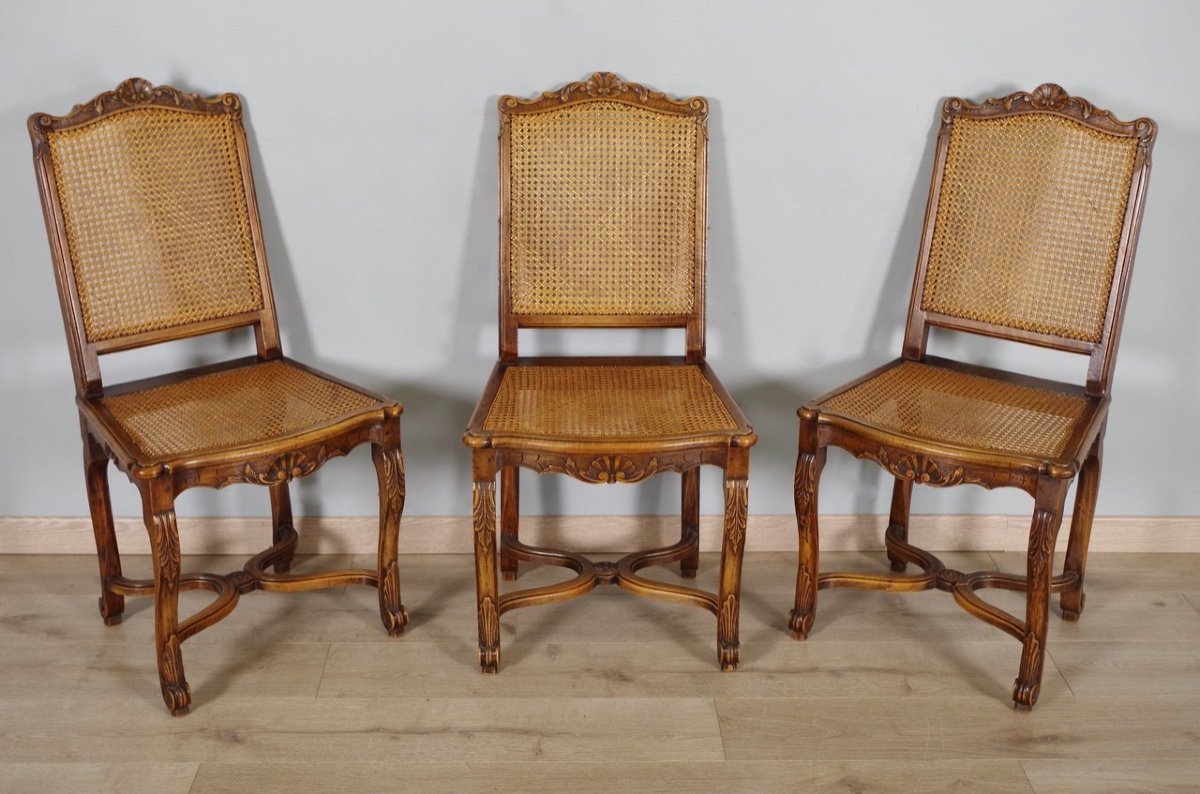 Dix-huit chaises style Régence-photo-4