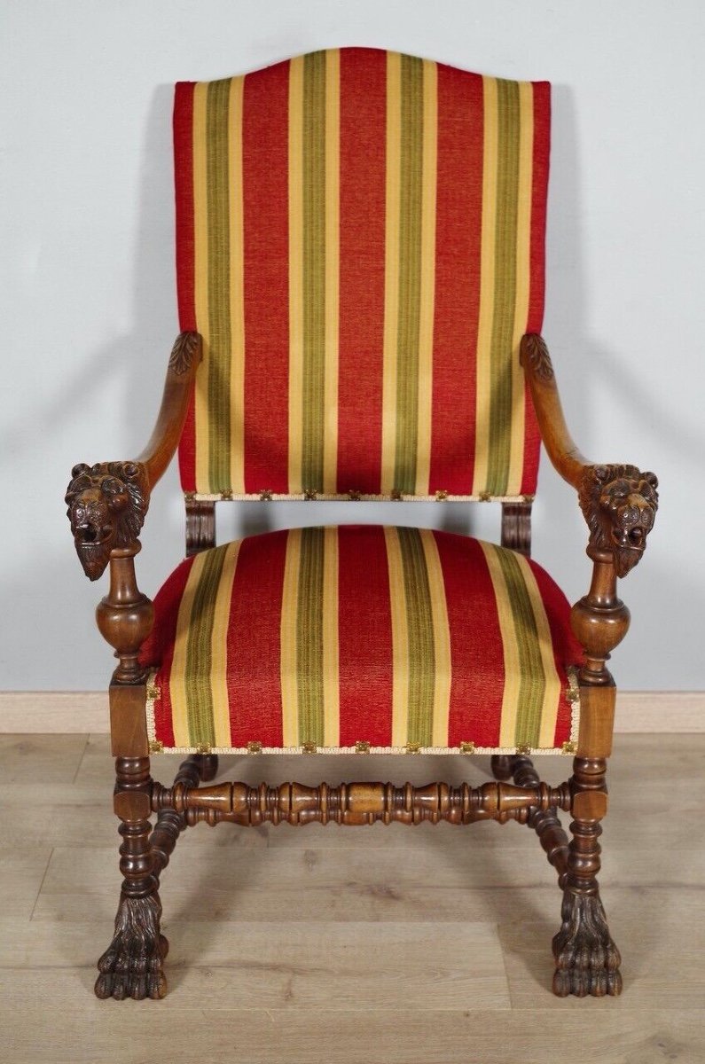 Paire de fauteuils style Louis XIV-photo-2