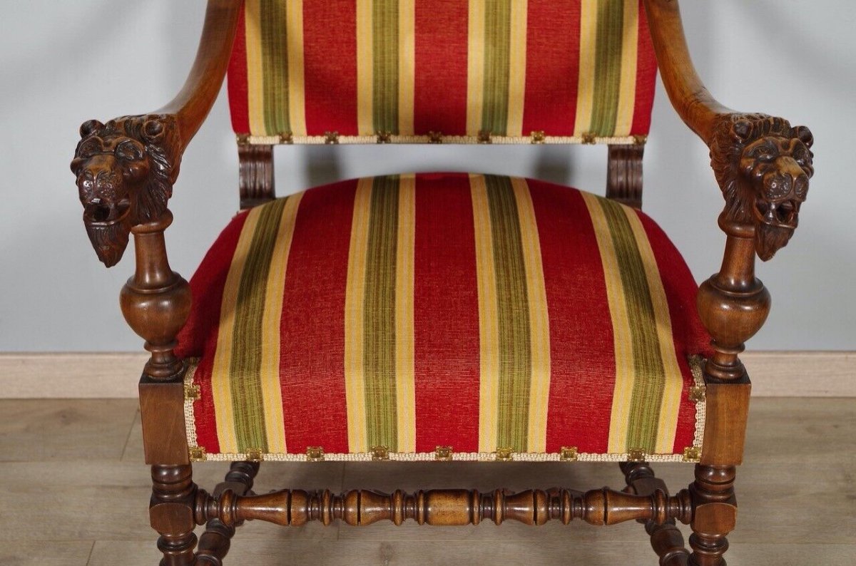 Paire de fauteuils style Louis XIV-photo-4