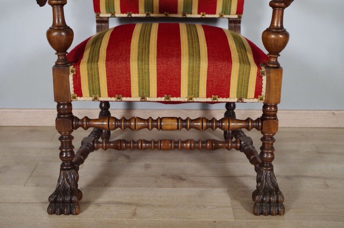 Paire de fauteuils style Louis XIV-photo-2