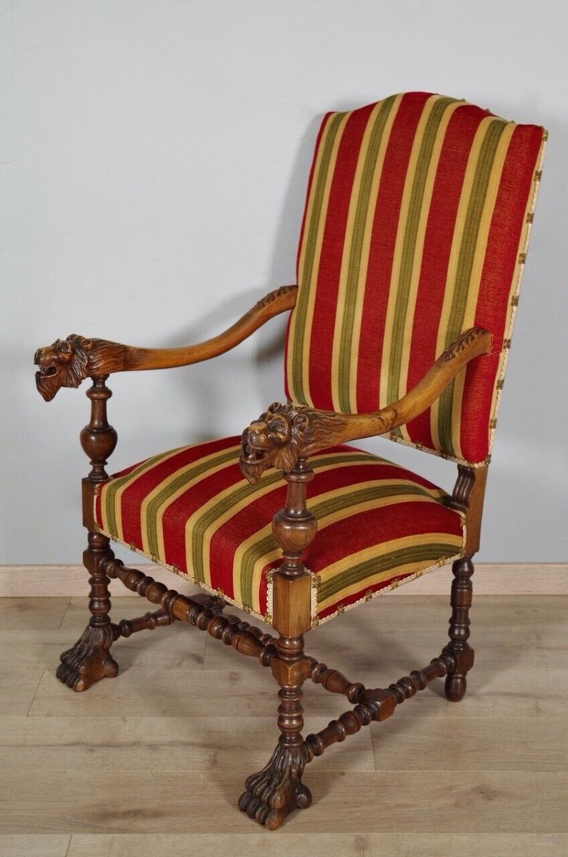 Paire de fauteuils style Louis XIV-photo-3