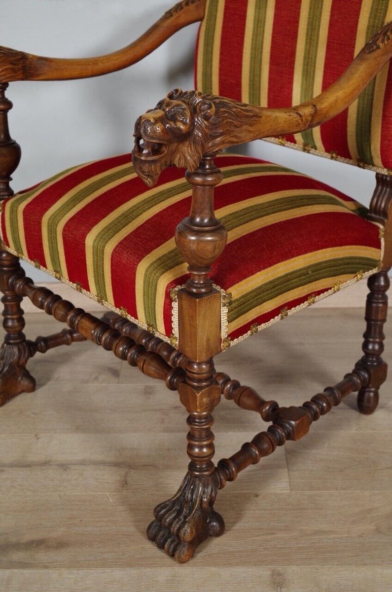 Paire de fauteuils style Louis XIV-photo-4