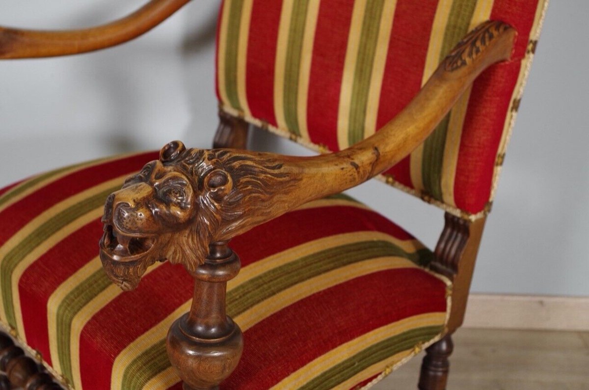 Paire de fauteuils style Louis XIV-photo-5