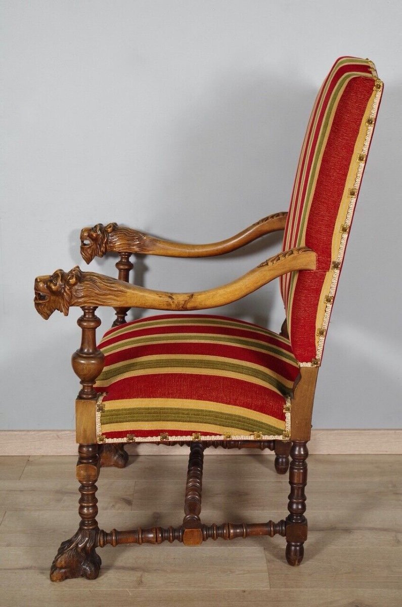 Paire de fauteuils style Louis XIV-photo-6