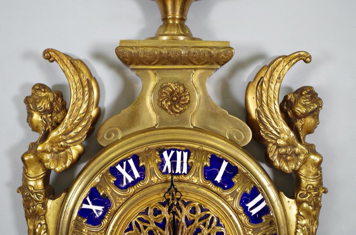 Napoleon III Gilt Bronze Wall Clock-photo-4