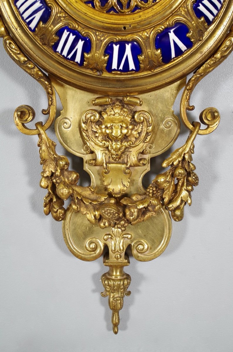 Napoleon III Gilt Bronze Wall Clock-photo-2