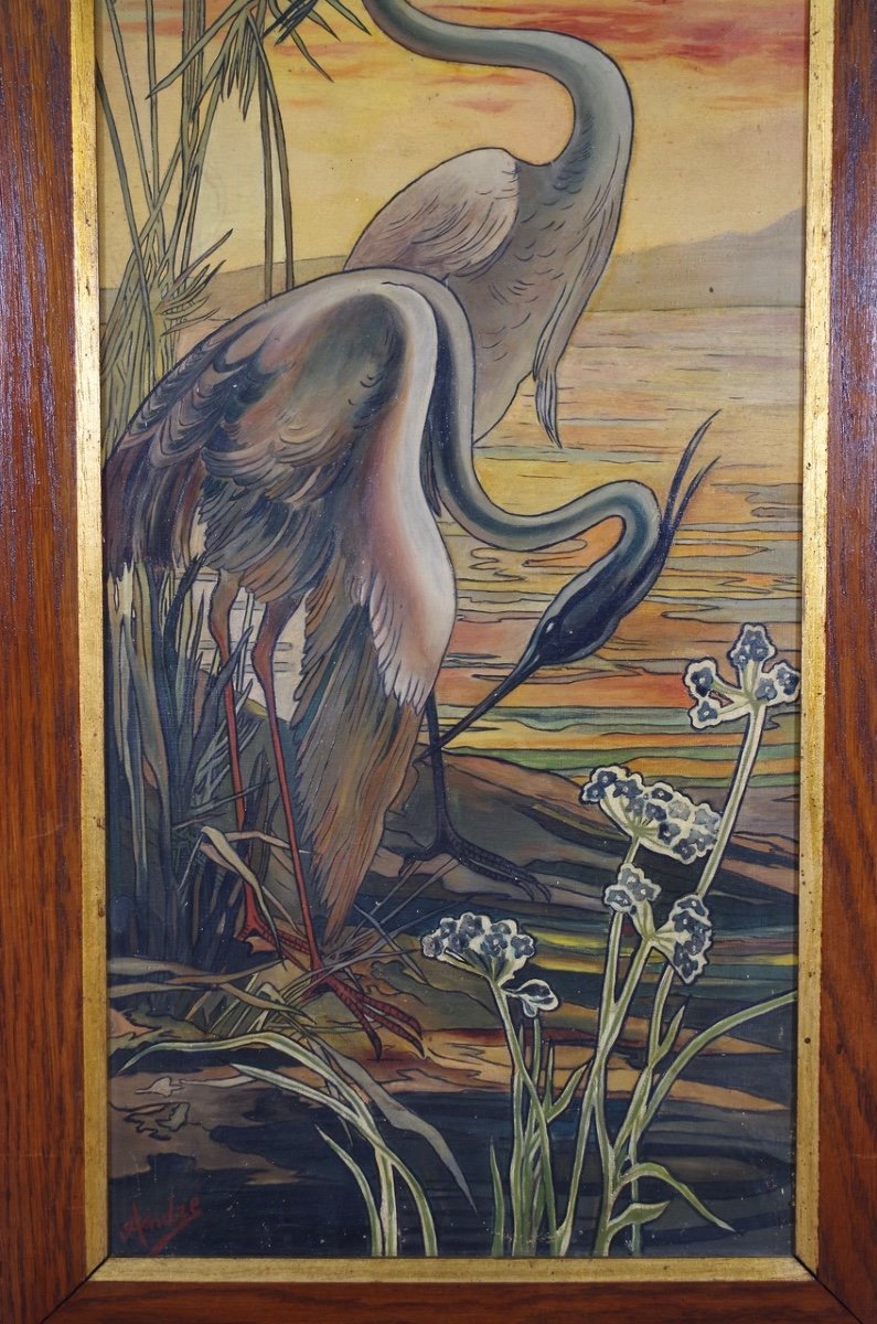 Peinture Art-Nouveau d'après Mary Golay-photo-1