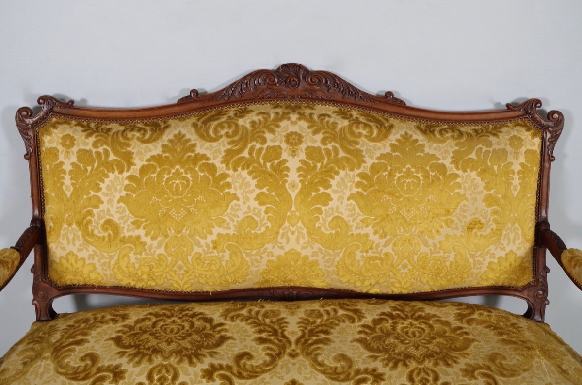 Walnut Louis XV Style Sofa 1900-photo-3