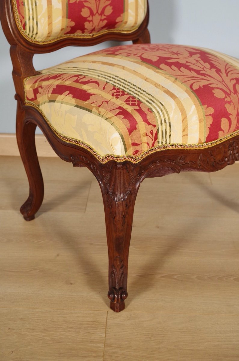 Four Regency Style Walnut Chairs-photo-4