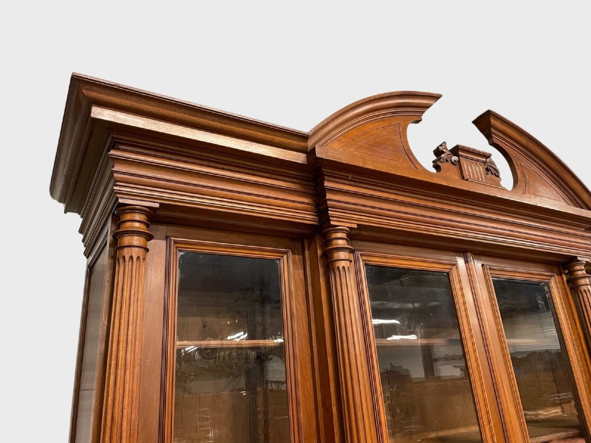 Renaissance Style Walnut Bookcase 1900-photo-1