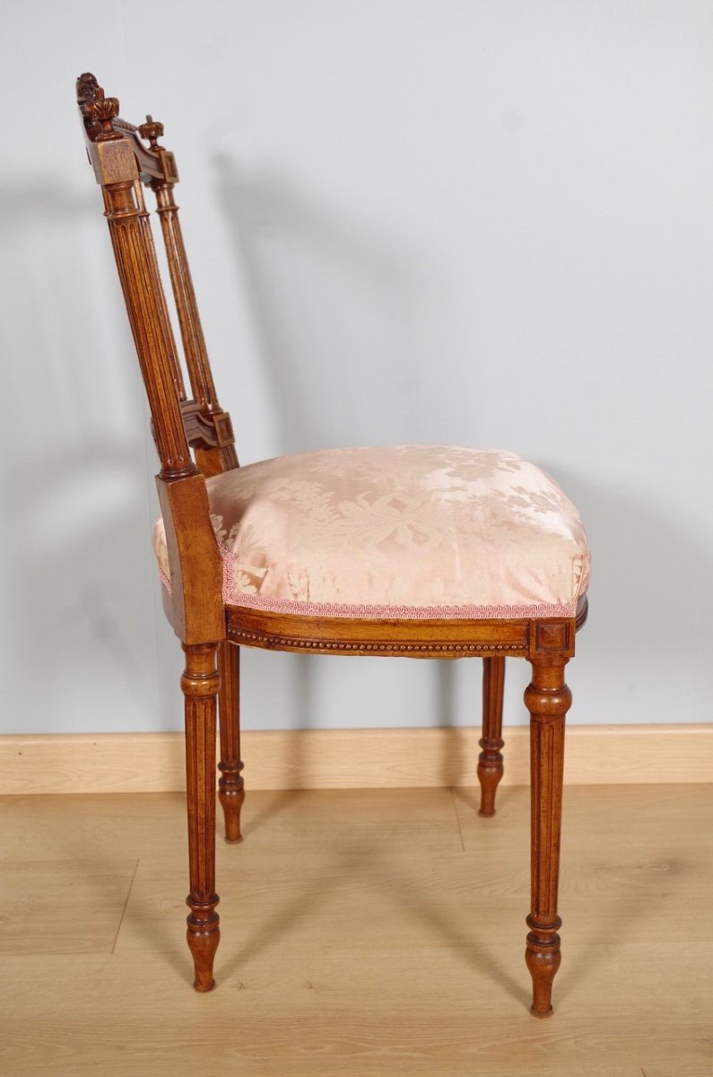 Paire de chaises style Louis XVI-photo-4