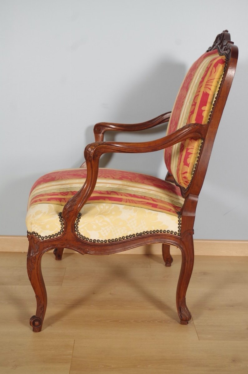 Pair Of Regency Style Walnut Armchairs-photo-7