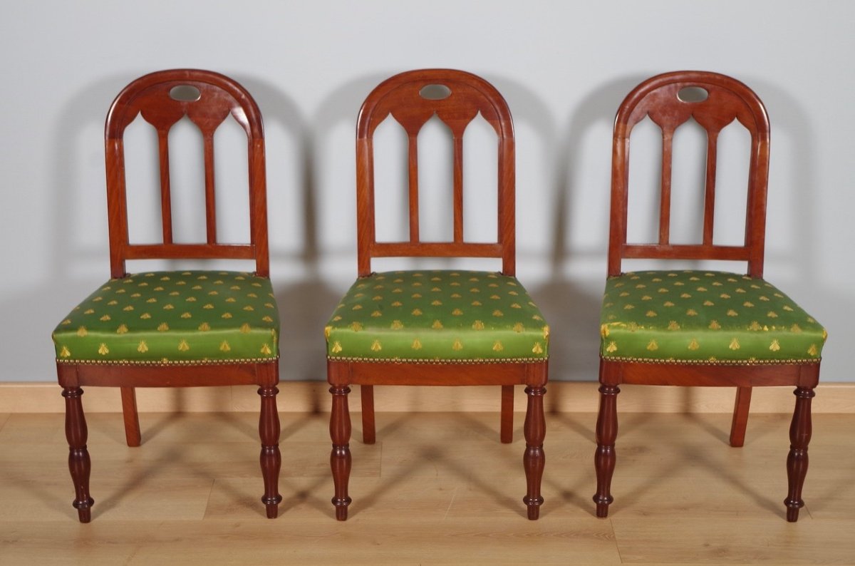 Six Cathedral Chairs Restoration Period-photo-3