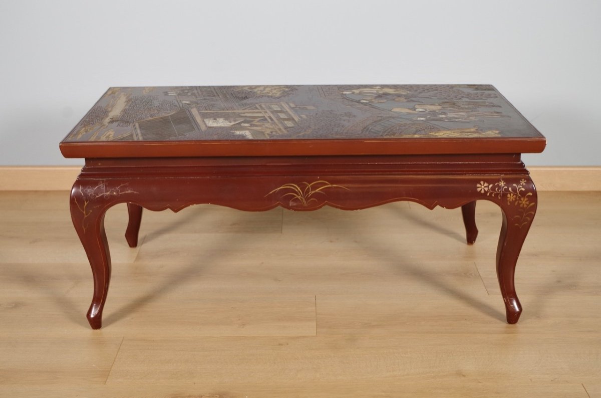 Chinese Lacquer Coffee Table-photo-2