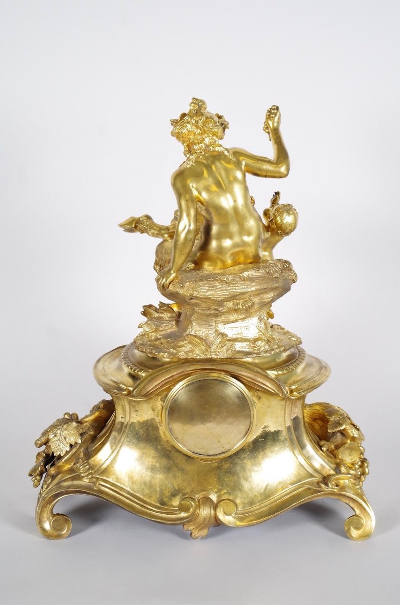 Pendule bronze doré Napoléon III-photo-7