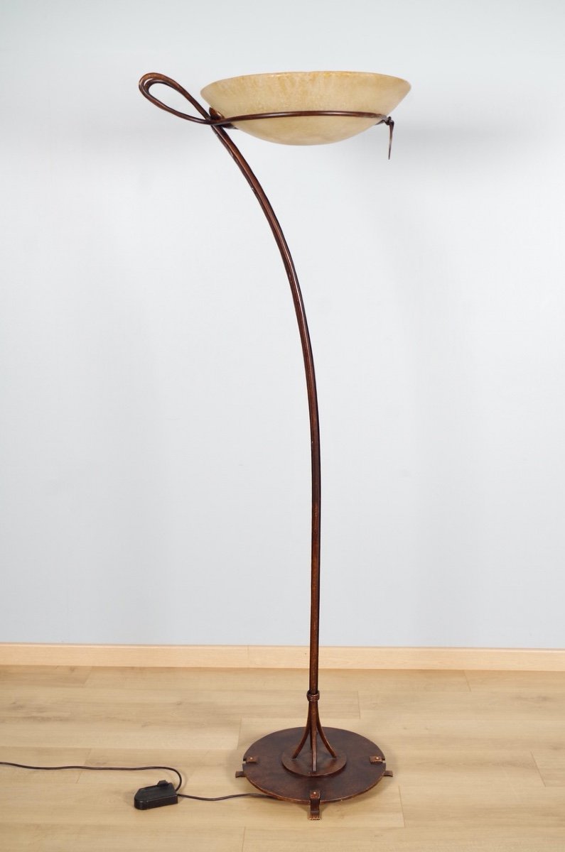 Patinated Metal Floor Lamp-photo-4