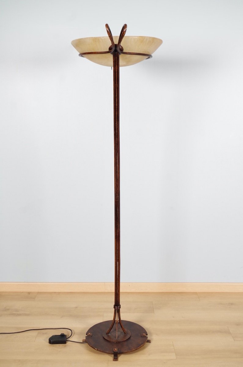 Patinated Metal Floor Lamp-photo-5