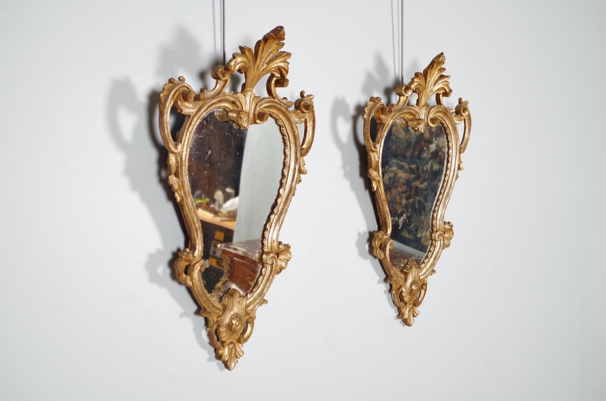 Pair Of Venetian Style Gilded Mirrors-photo-4