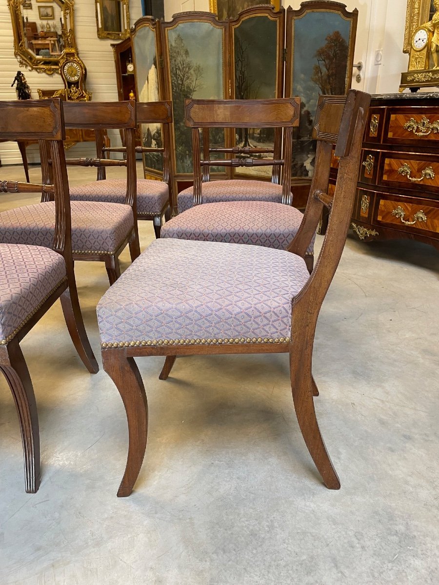 Six chaises style Consulat-photo-3