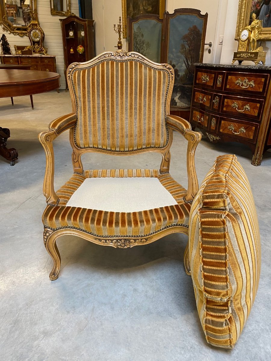 Pair Of Louis XV Style Armchairs-photo-3