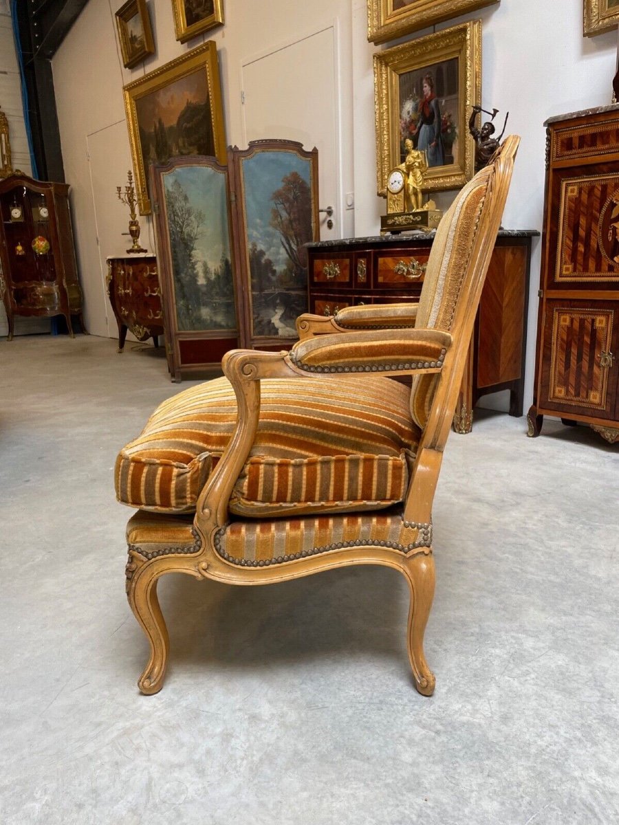 Three Louis XV Style Armchairs-photo-5