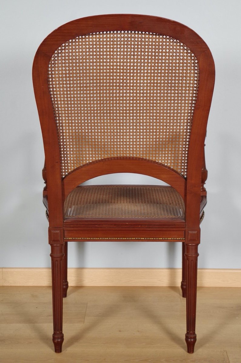 Mercier Frères à Paris : paire de fauteuils style Louis XVI-photo-7