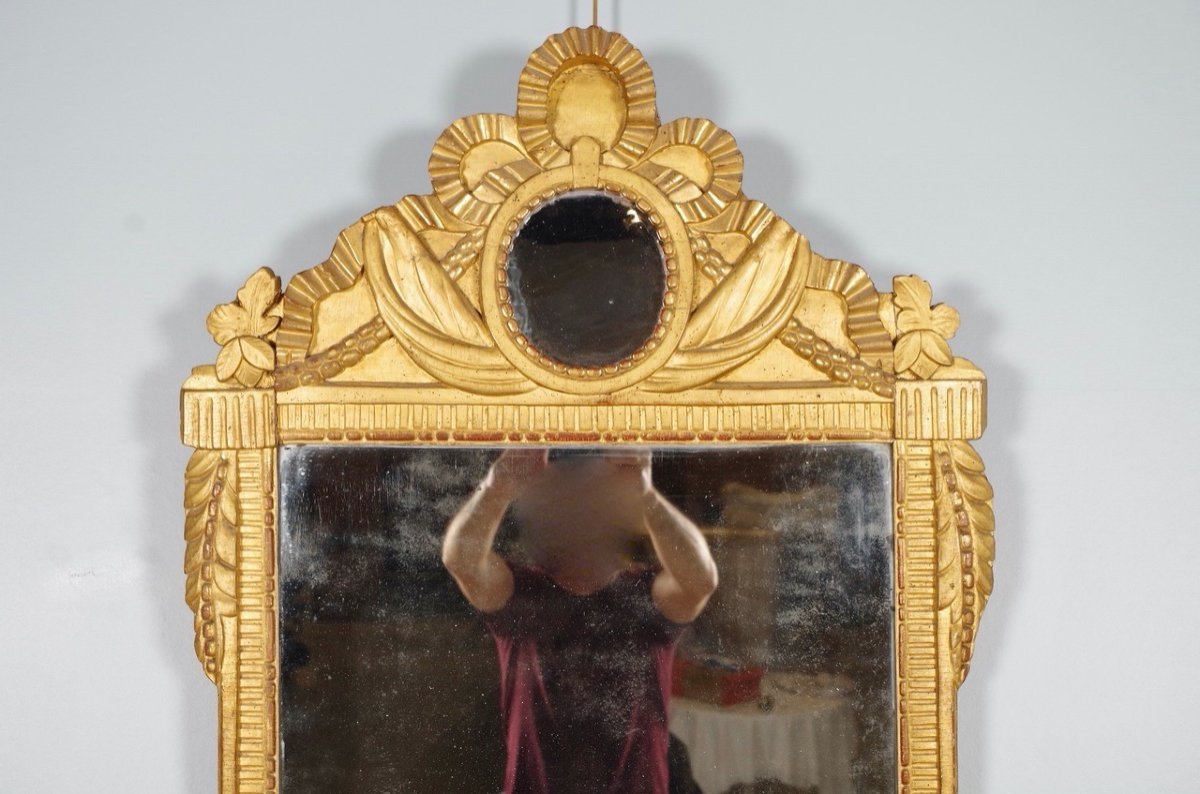 Gilded Mirror Louis XVI Period-photo-3