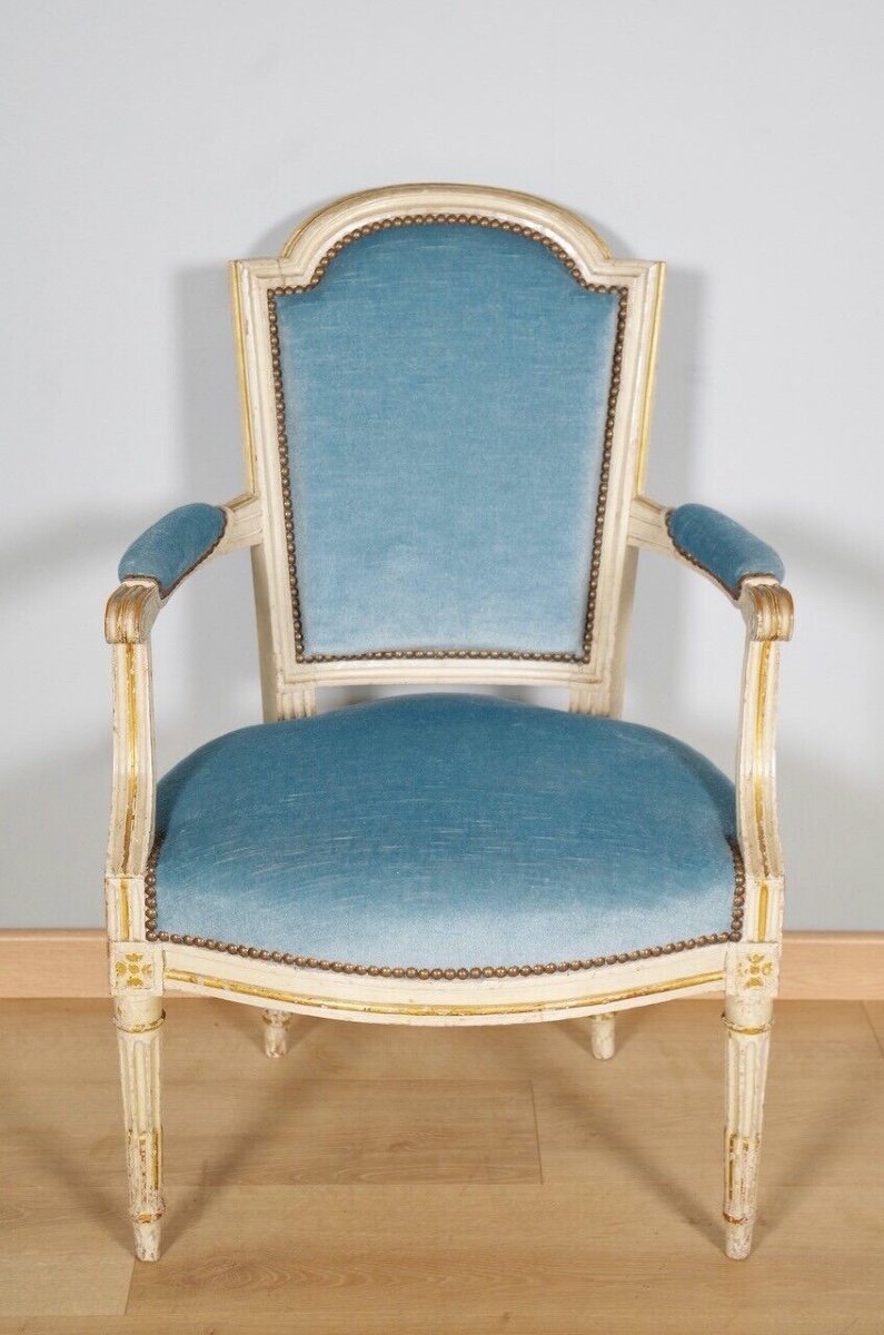 Pair Of Louis XVI Period Armchairs-photo-2