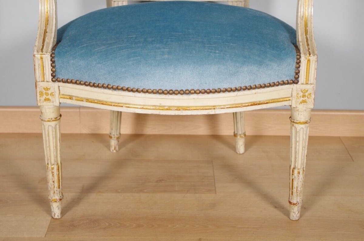 Pair Of Louis XVI Period Armchairs-photo-1