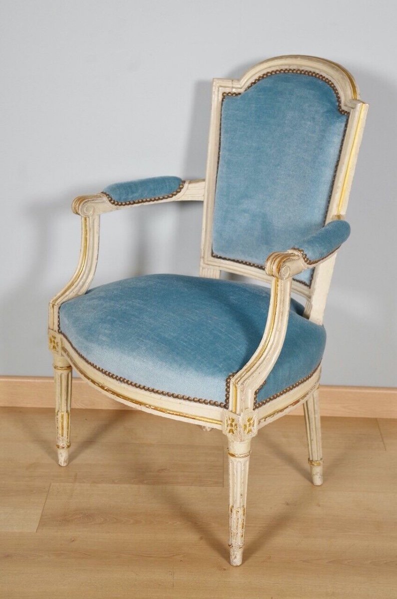 Pair Of Louis XVI Period Armchairs-photo-2