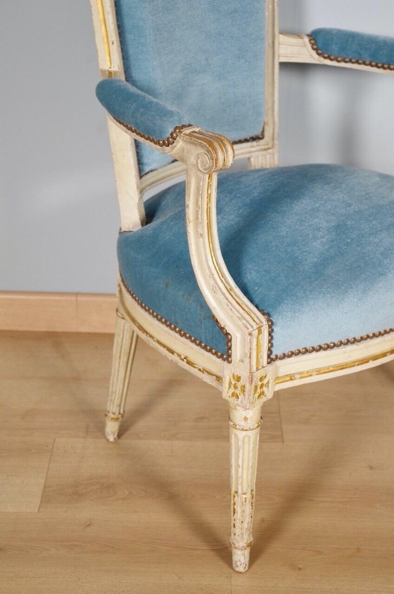 Pair Of Louis XVI Period Armchairs-photo-5