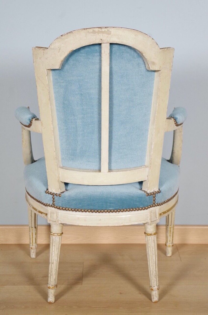 Pair Of Louis XVI Period Armchairs-photo-7