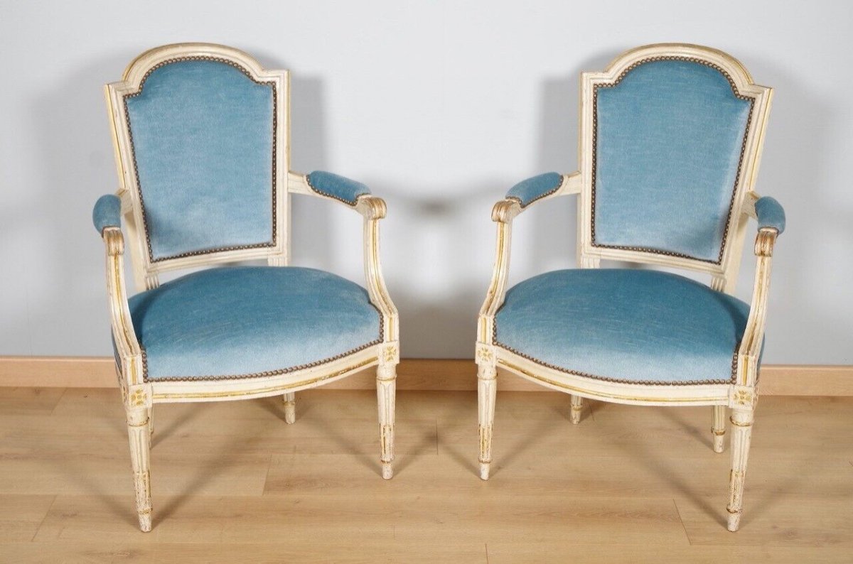 Pair Of Louis XVI Period Armchairs