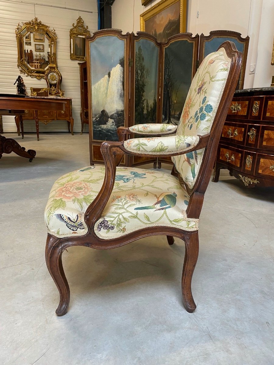 Louis XV Period Flat Back Armchair-photo-4