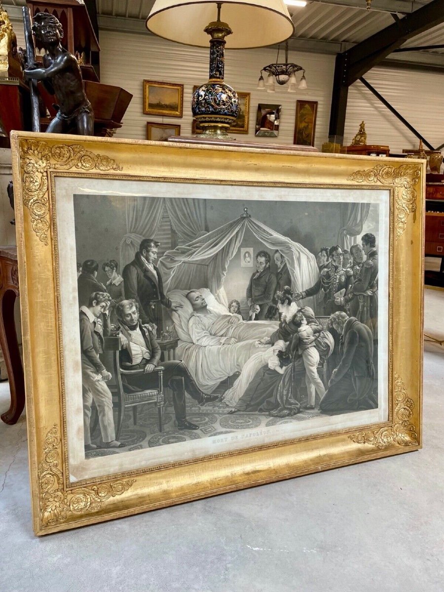 La mort de Napoléon : gravure d'après Charles Steuben-photo-3