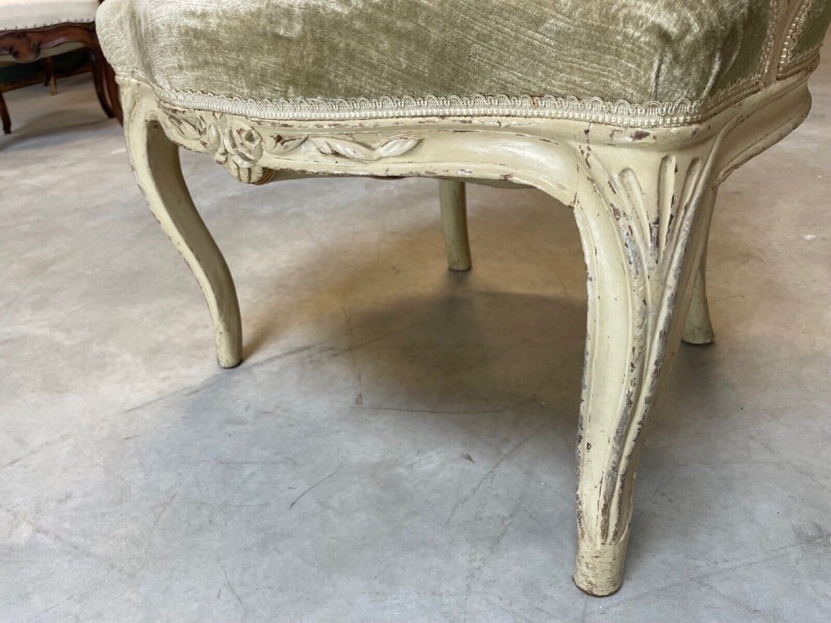 Fauteuil peint époque Louis XV-photo-6