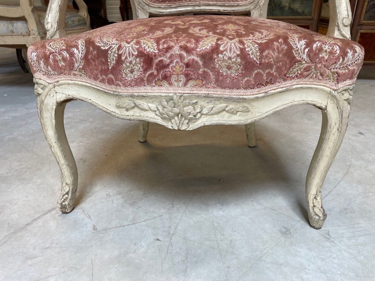 Louis XV Period Painted Armchair-photo-1