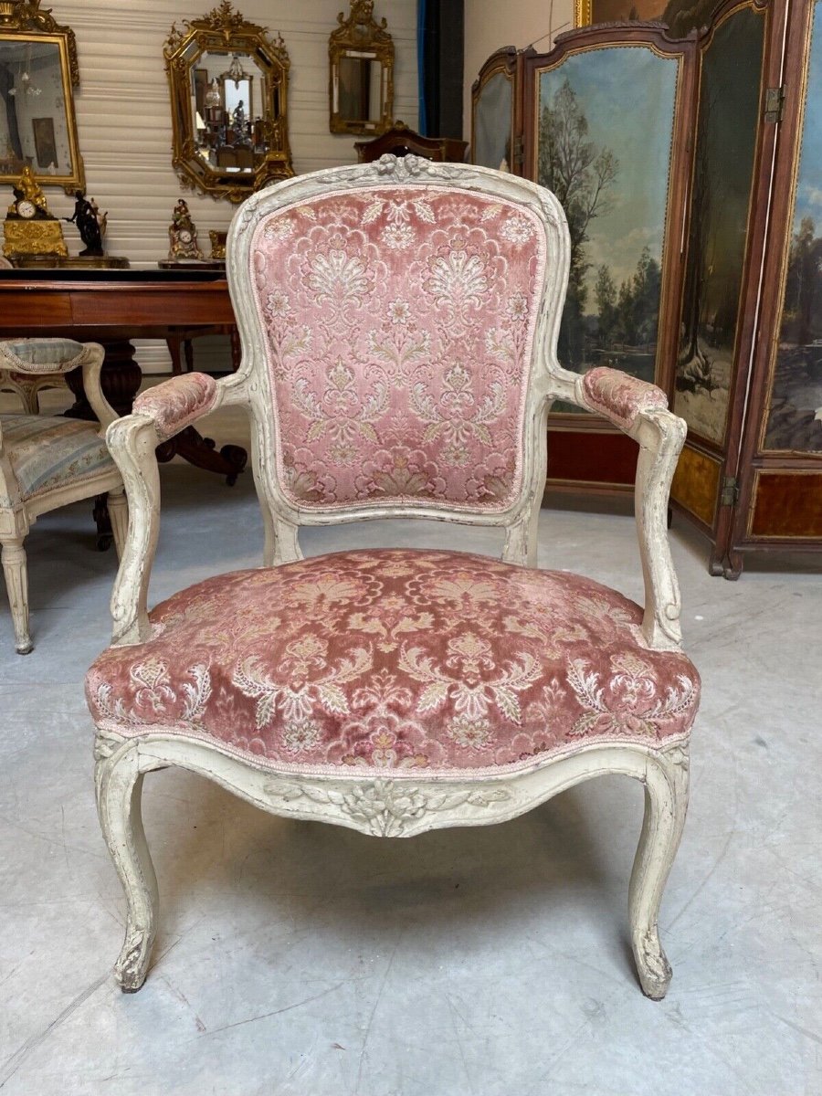 Louis XV Period Painted Armchair